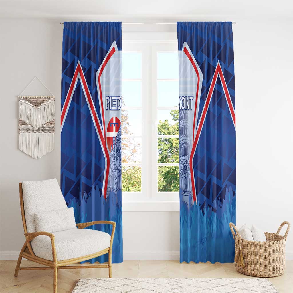 Italy Piedmont Window Curtain Capital Turin Urban Sketch