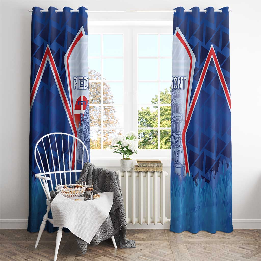 Italy Piedmont Window Curtain Capital Turin Urban Sketch
