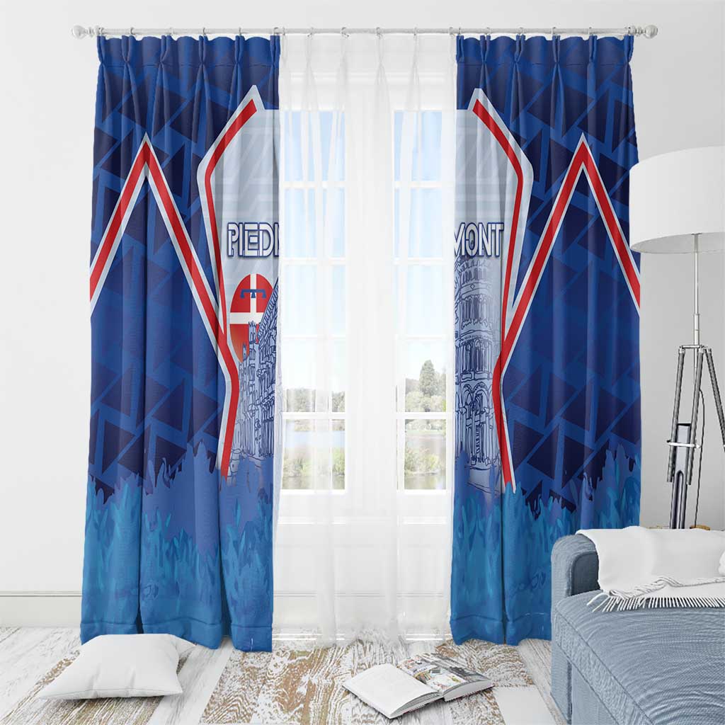 Italy Piedmont Window Curtain Capital Turin Urban Sketch