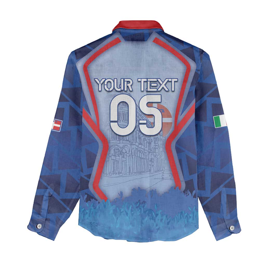 Custom Italy Piedmont Women Casual Shirt Capital Turin Urban Sketch