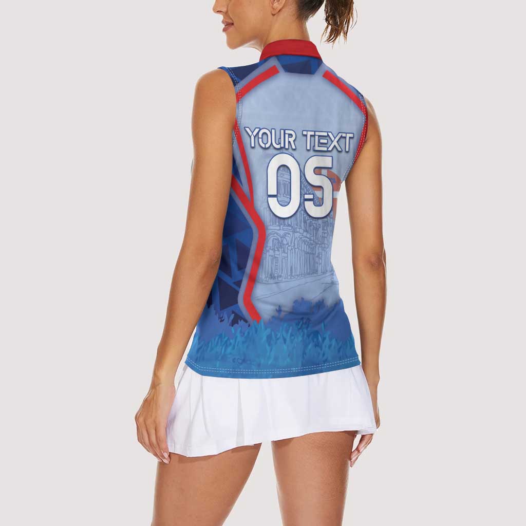 Custom Italy Piedmont Women Sleeveless Polo Shirt Capital Turin Urban Sketch