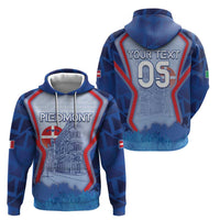 Custom Italy Piedmont Zip Hoodie Capital Turin Urban Sketch