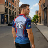 Custom Italy Piedmont Zipper Polo Shirt Capital Turin Urban Sketch