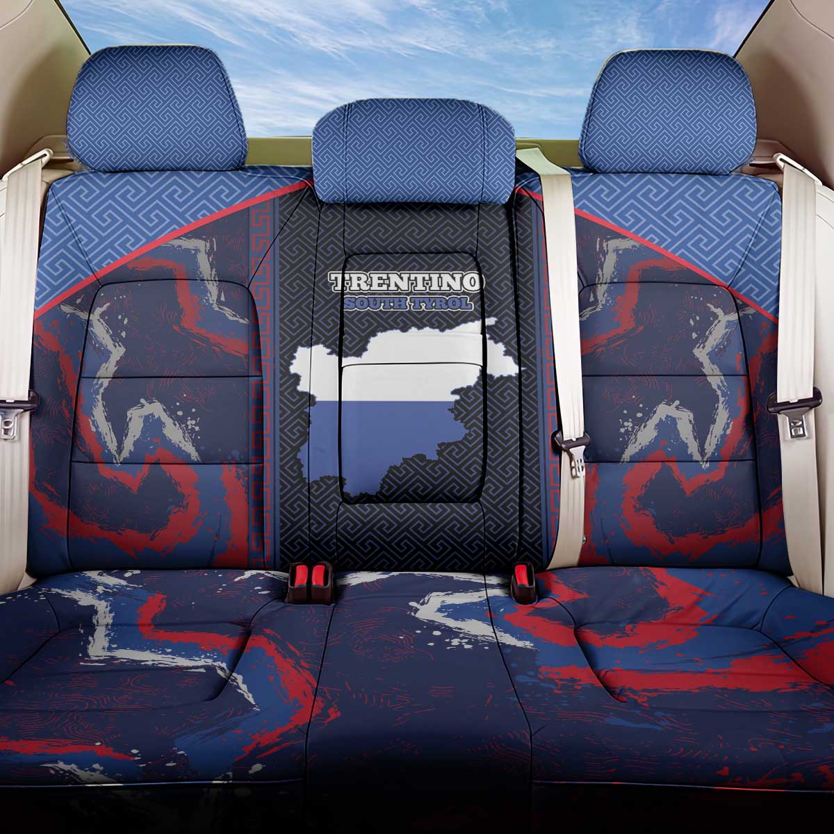 Italy Trentino-South Tyrol Back Car Seat Cover Coat Of Arms Eagle And Roman Patterns