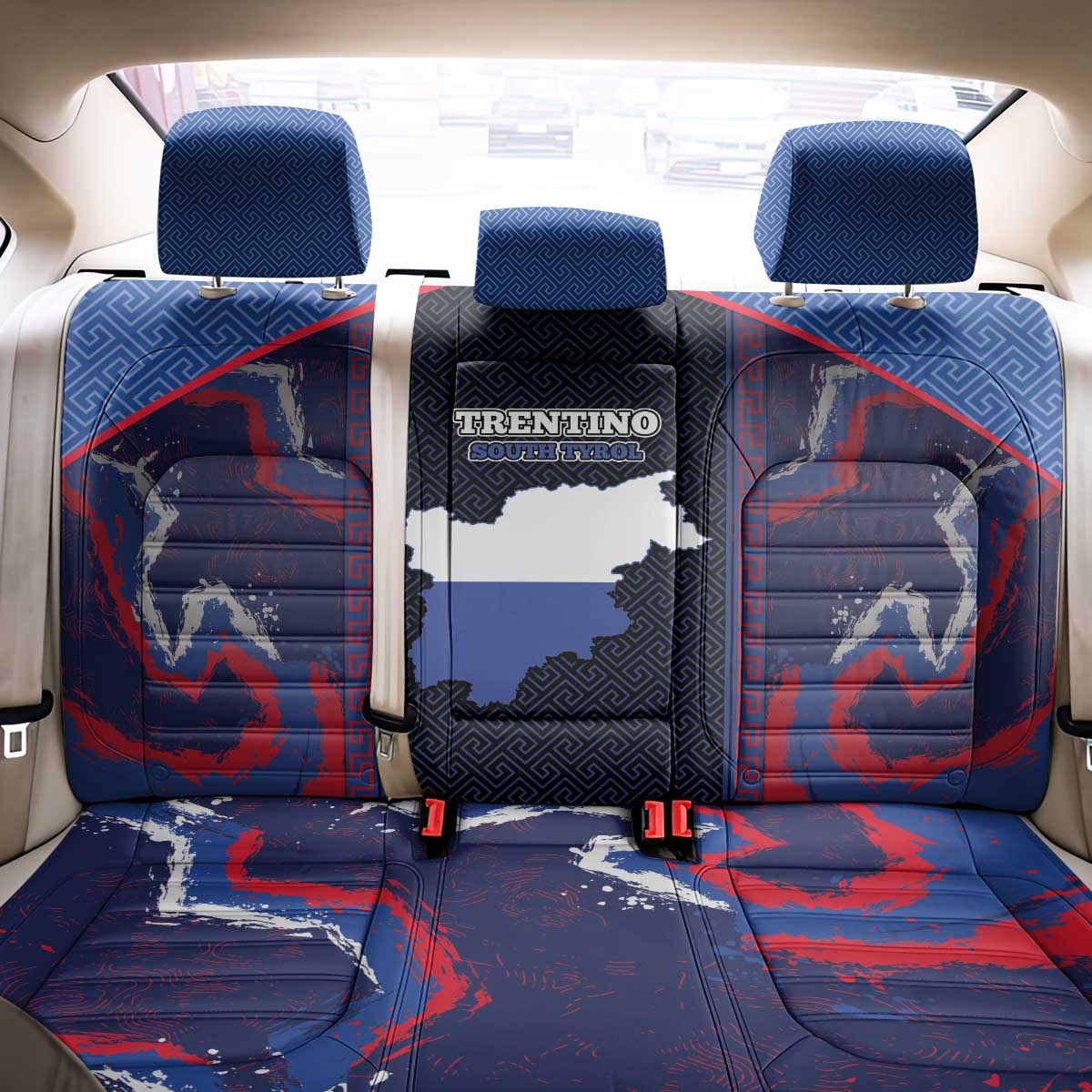 Italy Trentino-South Tyrol Back Car Seat Cover Coat Of Arms Eagle And Roman Patterns