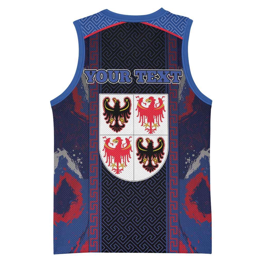 Personalized Italy Trentino-South Tyrol Basketball Jersey Coat Of Arms Eagle And Roman Patterns