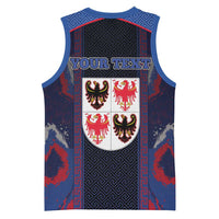 Personalized Italy Trentino-South Tyrol Basketball Jersey Coat Of Arms Eagle And Roman Patterns