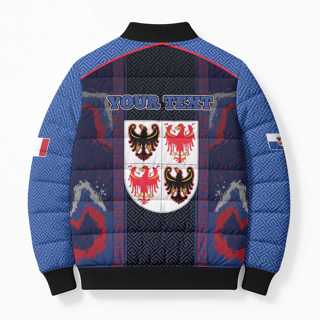 Personalized Italy Trentino-South Tyrol Bomber Puffer Jacket Coat Of Arms Eagle And Roman Patterns