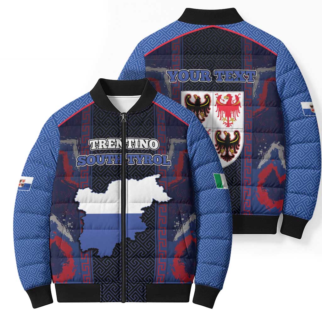 Personalized Italy Trentino-South Tyrol Bomber Puffer Jacket Coat Of Arms Eagle And Roman Patterns