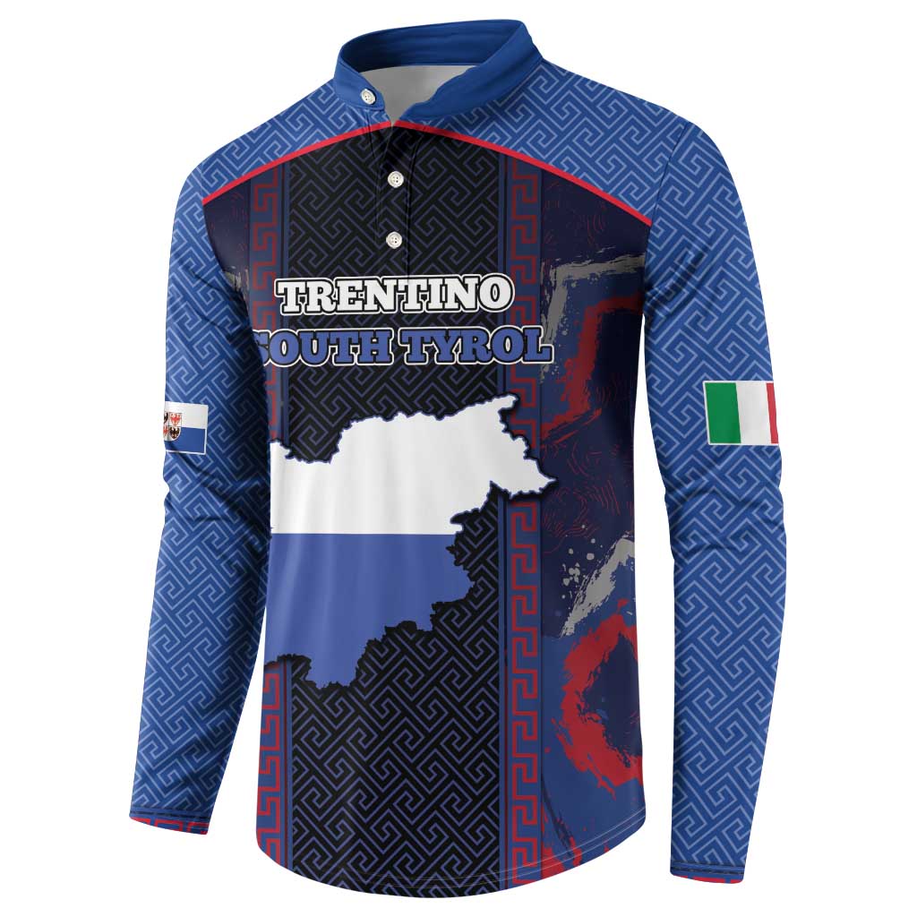 Personalized Italy Trentino-South Tyrol Button Sweatshirt Coat Of Arms Eagle And Roman Patterns