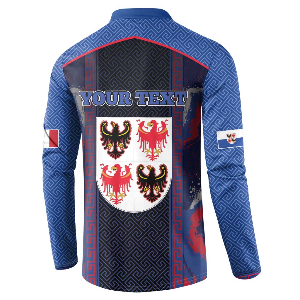 Personalized Italy Trentino-South Tyrol Button Sweatshirt Coat Of Arms Eagle And Roman Patterns