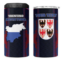 Personalized Italy Trentino-South Tyrol 4 in 1 Can Cooler Tumbler Coat Of Arms Eagle And Roman Patterns