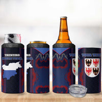 Personalized Italy Trentino-South Tyrol 4 in 1 Can Cooler Tumbler Coat Of Arms Eagle And Roman Patterns