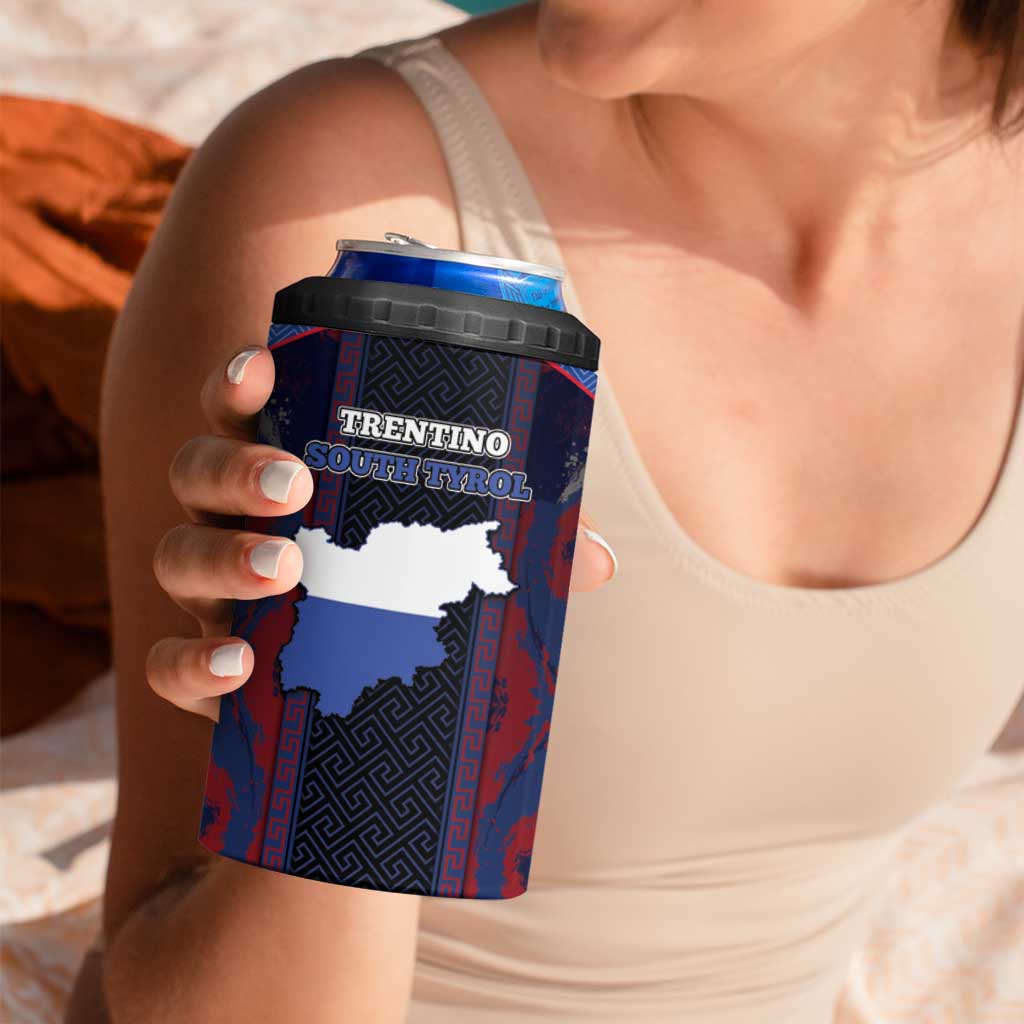 Personalized Italy Trentino-South Tyrol 4 in 1 Can Cooler Tumbler Coat Of Arms Eagle And Roman Patterns