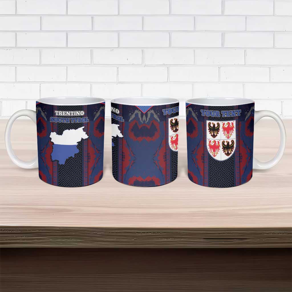 Personalized Italy Trentino-South Tyrol Ceramic Mug Coat Of Arms Eagle And Roman Patterns