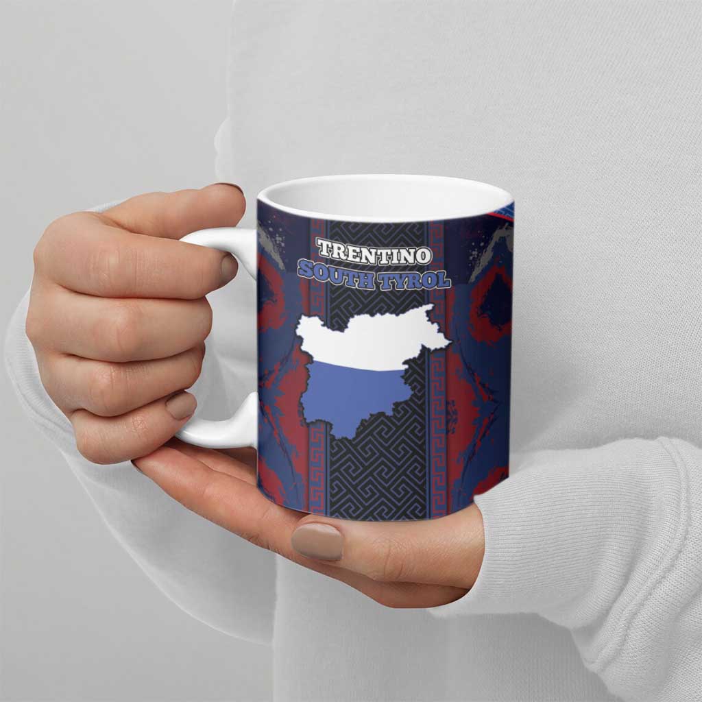 Personalized Italy Trentino-South Tyrol Ceramic Mug Coat Of Arms Eagle And Roman Patterns