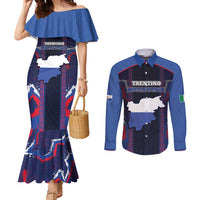 Personalized Italy Trentino-South Tyrol Couples Matching Mermaid Dress and Long Sleeve Button Shirt Coat Of Arms Eagle And Roman Patterns
