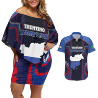 Personalized Italy Trentino-South Tyrol Couples Matching Off Shoulder Short Dress and Hawaiian Shirt Coat Of Arms Eagle And Roman Patterns