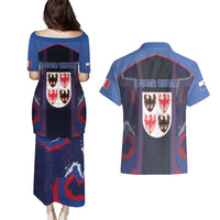 Personalized Italy Trentino-South Tyrol Couples Matching Puletasi and Hawaiian Shirt Coat Of Arms Eagle And Roman Patterns