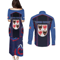 Personalized Italy Trentino-South Tyrol Couples Matching Puletasi and Long Sleeve Button Shirt Coat Of Arms Eagle And Roman Patterns
