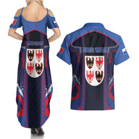 Personalized Italy Trentino-South Tyrol Couples Matching Summer Maxi Dress and Hawaiian Shirt Coat Of Arms Eagle And Roman Patterns