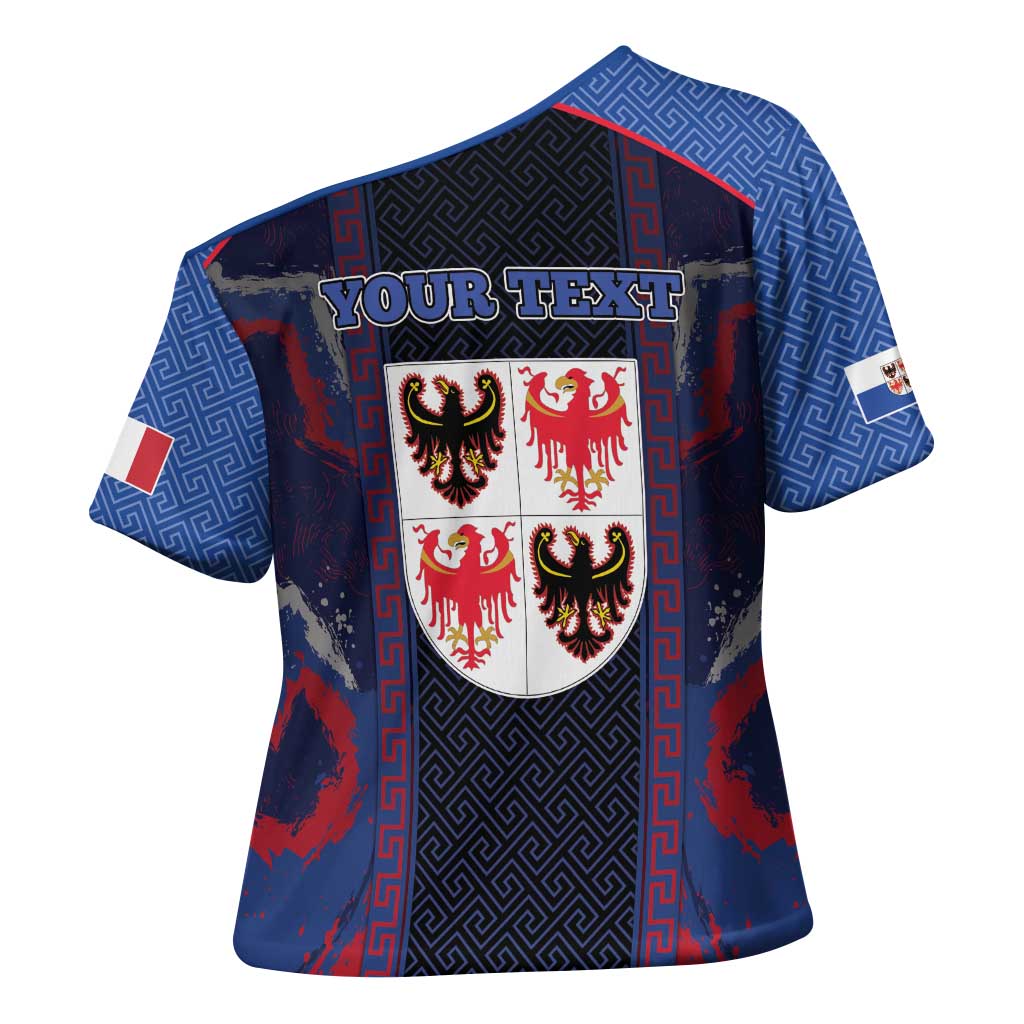 Personalized Italy Trentino-South Tyrol Cross Shoulder Shirt Coat Of Arms Eagle And Roman Patterns