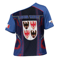 Personalized Italy Trentino-South Tyrol Cross Shoulder Shirt Coat Of Arms Eagle And Roman Patterns