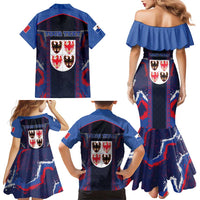 Personalized Italy Trentino-South Tyrol Family Matching Mermaid Dress and Hawaiian Shirt Coat Of Arms Eagle And Roman Patterns