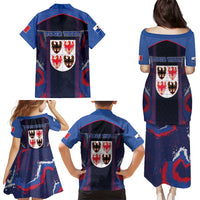 Personalized Italy Trentino-South Tyrol Family Matching Puletasi and Hawaiian Shirt Coat Of Arms Eagle And Roman Patterns