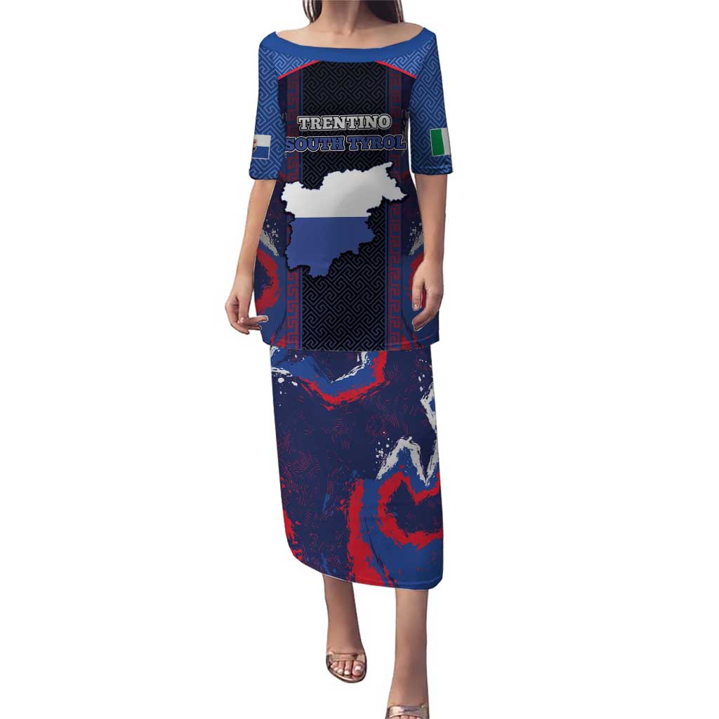 Personalized Italy Trentino-South Tyrol Family Matching Puletasi and Hawaiian Shirt Coat Of Arms Eagle And Roman Patterns