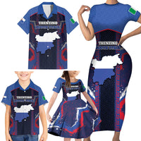 Personalized Italy Trentino-South Tyrol Family Matching Short Sleeve Bodycon Dress and Hawaiian Shirt Coat Of Arms Eagle And Roman Patterns