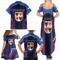 Personalized Italy Trentino-South Tyrol Family Matching Summer Maxi Dress and Hawaiian Shirt Coat Of Arms Eagle And Roman Patterns