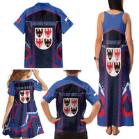 Personalized Italy Trentino-South Tyrol Family Matching Tank Maxi Dress and Hawaiian Shirt Coat Of Arms Eagle And Roman Patterns