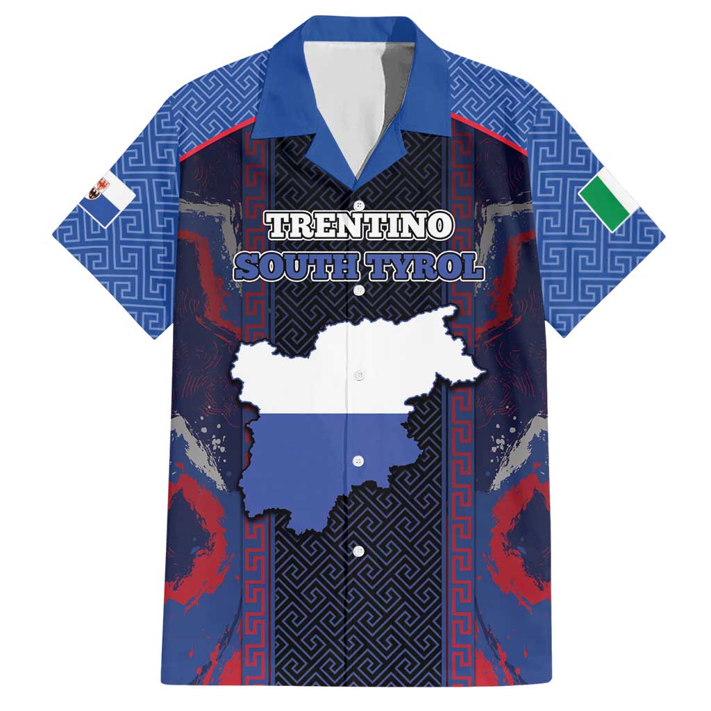 Personalized Italy Trentino-South Tyrol Hawaiian Shirt Coat Of Arms Eagle And Roman Patterns
