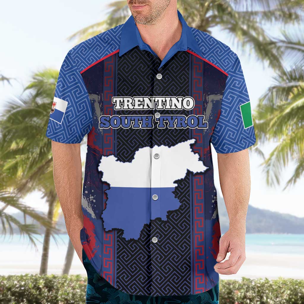 Personalized Italy Trentino-South Tyrol Hawaiian Shirt Coat Of Arms Eagle And Roman Patterns