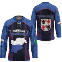 Personalized Italy Trentino-South Tyrol Hockey Jersey Coat Of Arms Eagle And Roman Patterns