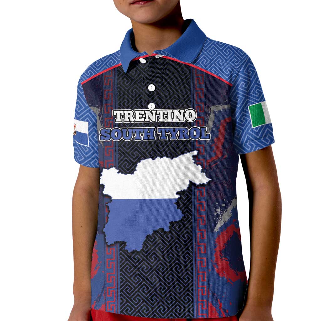Personalized Italy Trentino-South Tyrol Kid Polo Shirt Coat Of Arms Eagle And Roman Patterns