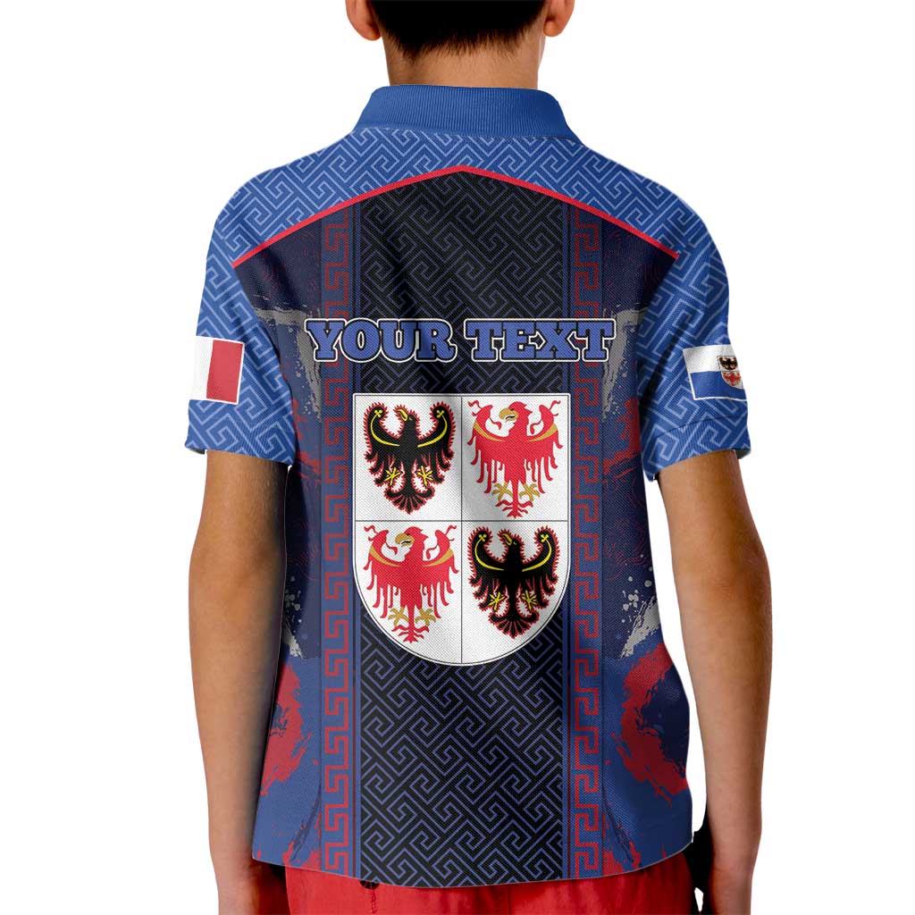 Personalized Italy Trentino-South Tyrol Kid Polo Shirt Coat Of Arms Eagle And Roman Patterns