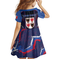 Personalized Italy Trentino-South Tyrol Kid Short Sleeve Dress Coat Of Arms Eagle And Roman Patterns