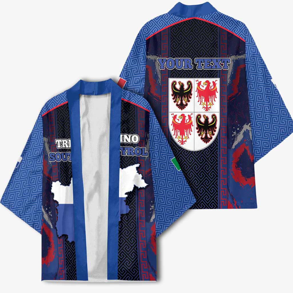 Personalized Italy Trentino-South Tyrol Kimono Coat Of Arms Eagle And Roman Patterns