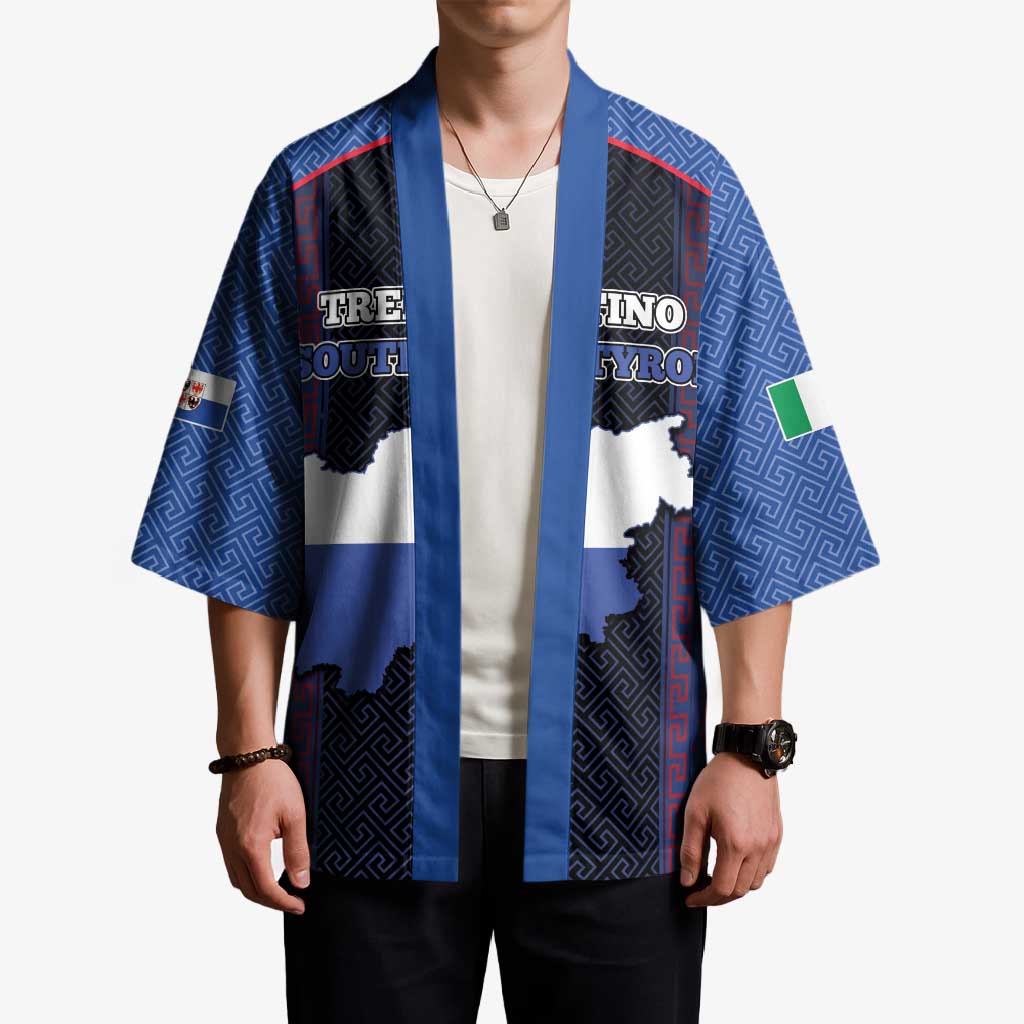 Personalized Italy Trentino-South Tyrol Kimono Coat Of Arms Eagle And Roman Patterns