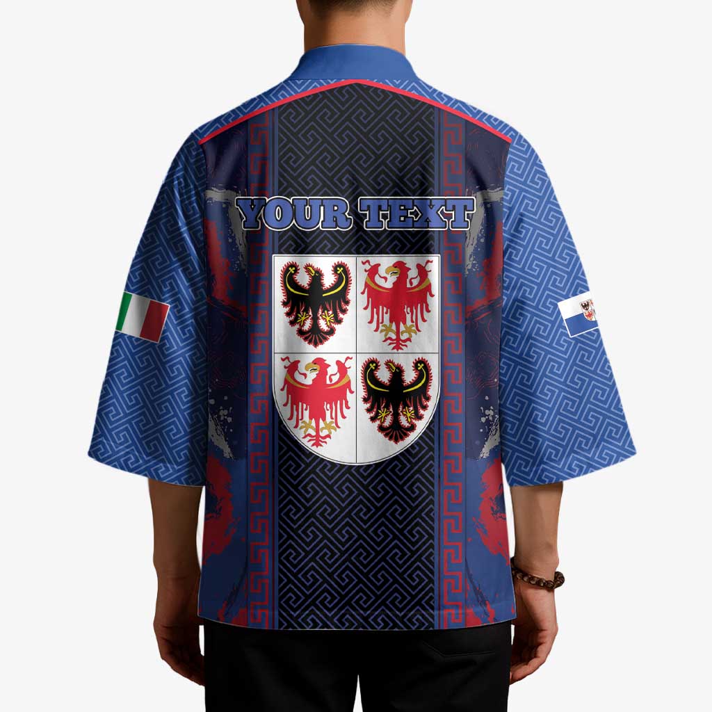Personalized Italy Trentino-South Tyrol Kimono Coat Of Arms Eagle And Roman Patterns