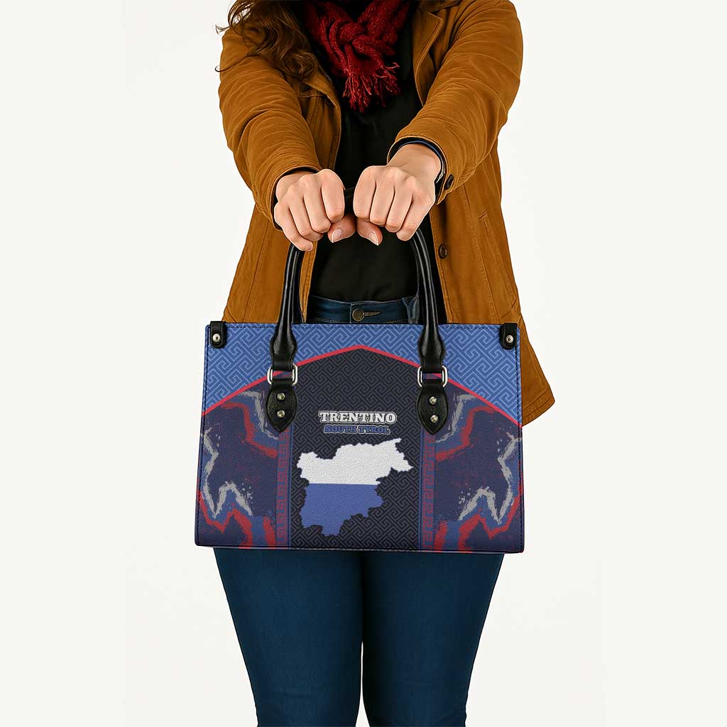 Italy Trentino-South Tyrol Leather Bag Coat Of Arms Eagle And Roman Patterns