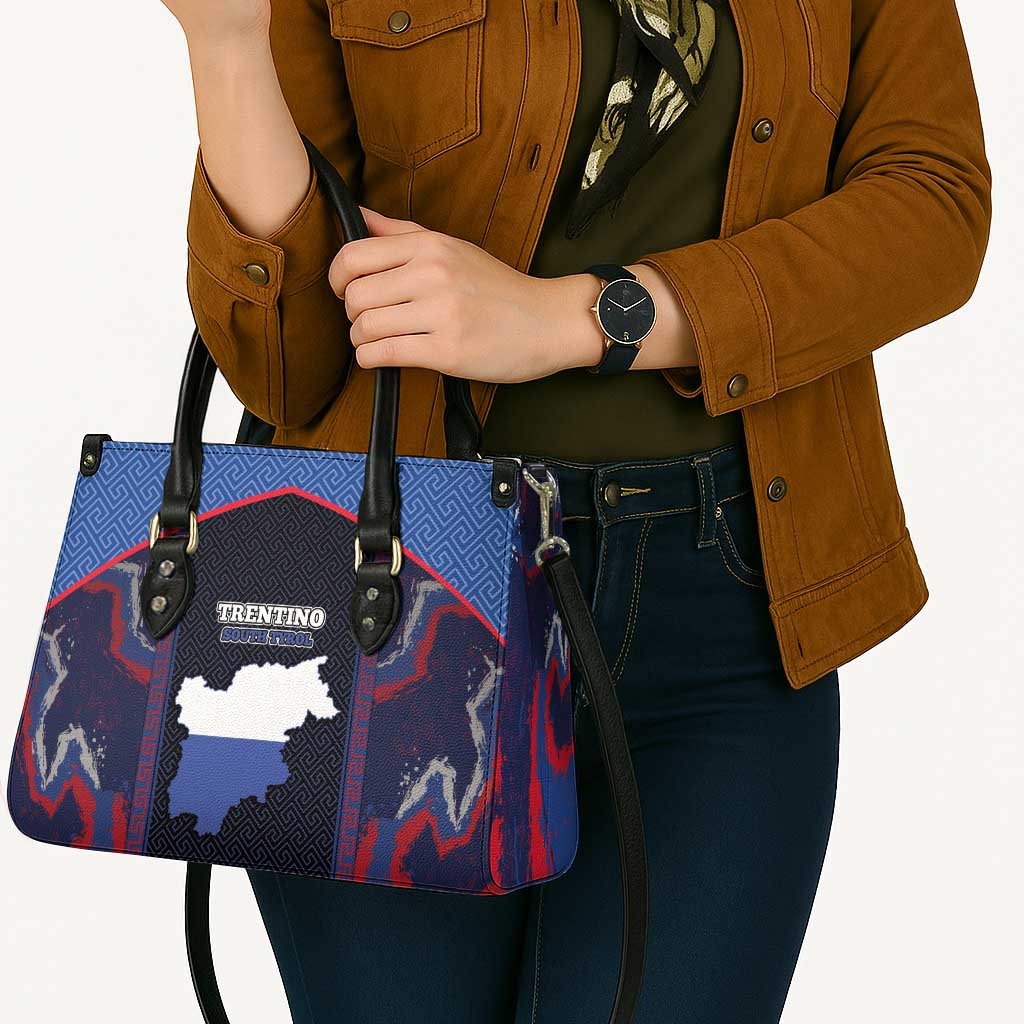 Italy Trentino-South Tyrol Leather Bag Coat Of Arms Eagle And Roman Patterns