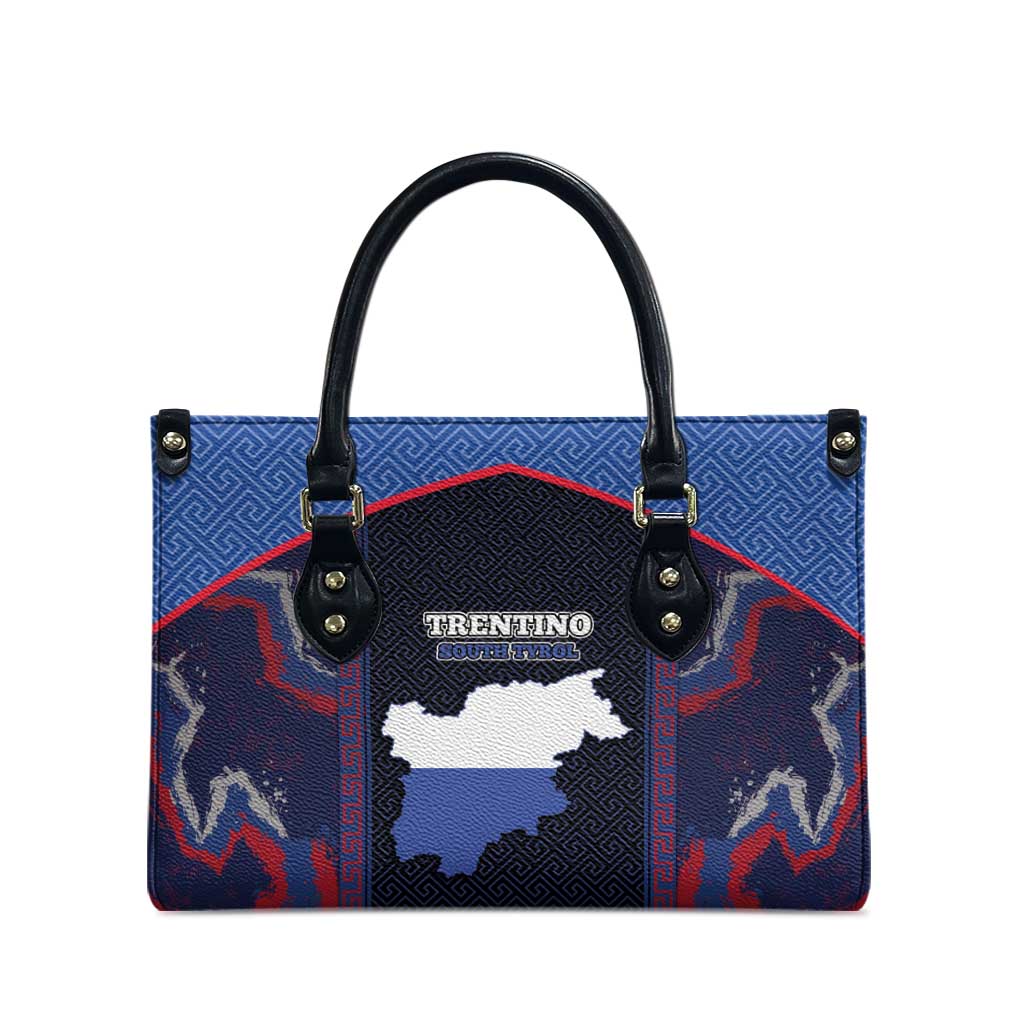 Italy Trentino-South Tyrol Leather Bag Coat Of Arms Eagle And Roman Patterns