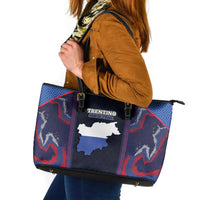 Italy Trentino-South Tyrol Leather Tote Bag Coat Of Arms Eagle And Roman Patterns