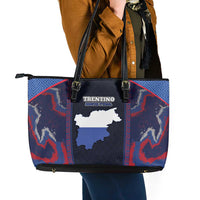 Italy Trentino-South Tyrol Leather Tote Bag Coat Of Arms Eagle And Roman Patterns
