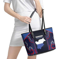 Italy Trentino-South Tyrol Leather Tote Bag Coat Of Arms Eagle And Roman Patterns