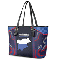 Italy Trentino-South Tyrol Leather Tote Bag Coat Of Arms Eagle And Roman Patterns