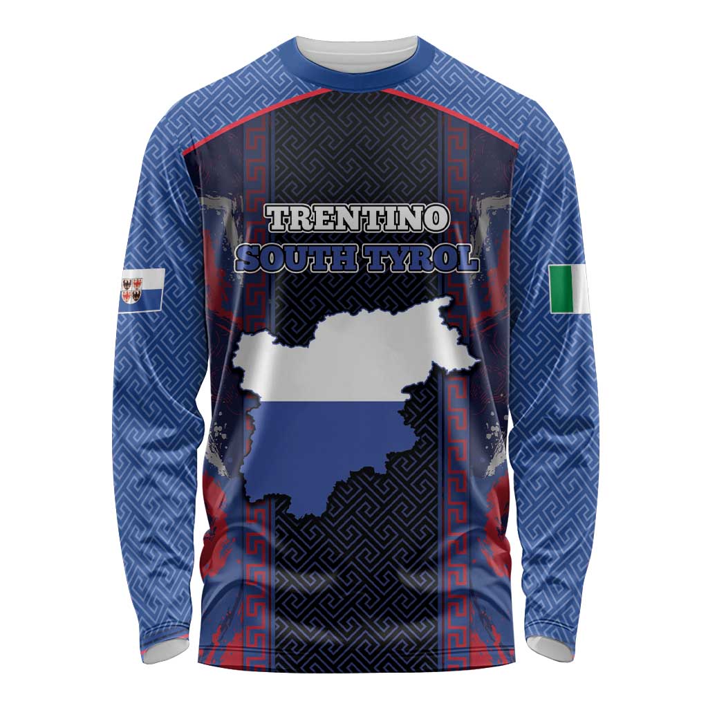Personalized Italy Trentino-South Tyrol Long Sleeve Shirt Coat Of Arms Eagle And Roman Patterns